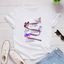 Load image into Gallery viewer, Colourful Butterfly Printed T Shirt freeshipping - Tyche Ace
