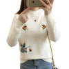 Little Bee Embroidery Loose Warm Sweater freeshipping - Tyche Ace