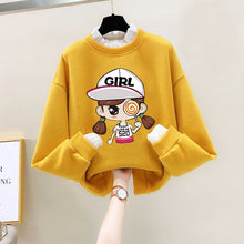 Load image into Gallery viewer, Girls Bear Cartoon Design Long Sleeve Cute Pullover For Kids
