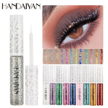 Load image into Gallery viewer, New 12 Colors Diamond Glitter Liquid Eyeliner Durable Waterproof Makeup Shimmer And Shine Eye Pencil Makeup Beauty Tools - Tyche Ace
