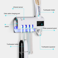 Load image into Gallery viewer, Smart Photocatalyst Automatic Double Layer Steriliser And Toothpaste Dispenser
