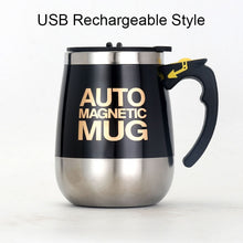 Load image into Gallery viewer, Automatic Self Stirring Magnetic Stainless Steel Smart Mixer Thermal Mug
