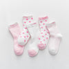 5 Pairs Thin Mesh Cute Socks For Babies