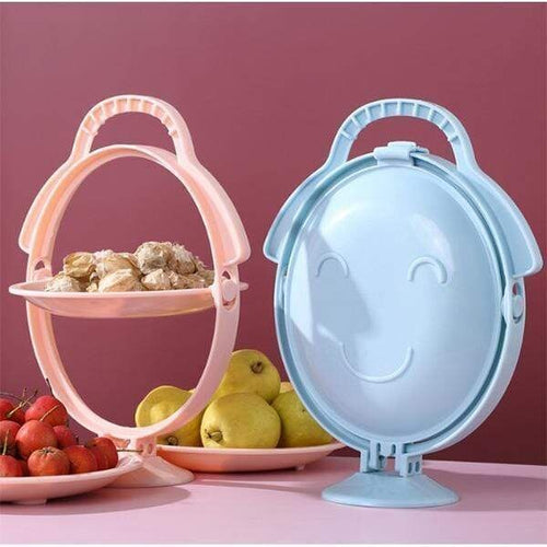 Foldable 3 Layer Fruit Plate Candy Snack Cake Dessert Display Stand