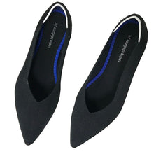 Load image into Gallery viewer, Knitted Fabric Comfortable Flat Pointed Toe Breathable Pumps
