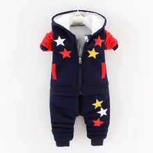 Load image into Gallery viewer, Unisex Baby Dog Cartoon Design Long Sleeve Jacket &amp; Trousers Suit
