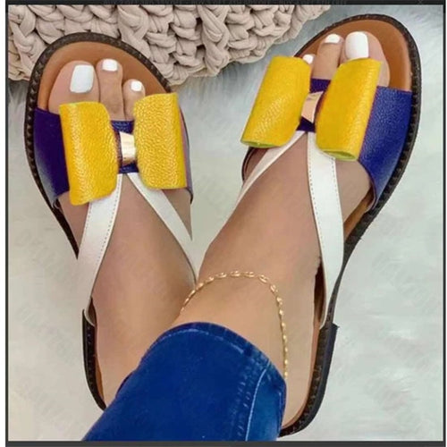 Bowknot Open Toe Casual Women Flat Sandals freeshipping - Tyche Ace