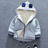 Unisex Cute Bear Cartoon Design Thick Fleece Hooded Jacket For Kids freeshipping - Tyche Ace