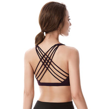 Load image into Gallery viewer, Cross Over Straps Wireless Push Up Padded Bra Crop Top
