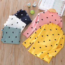 Load image into Gallery viewer, Long Sleeve Cute Hearts Design Cotton Tops For Kids
