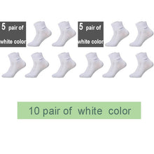 Load image into Gallery viewer, 10 Pairs Breathable Anti-Bacterial Men Bamboo Fibre Socks
