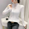 Casual Turtleneck Knitted Long Sleeve Top For Women