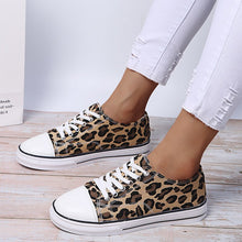 Load image into Gallery viewer, Women Lace-Up Leopard Print Canvas Shoes freeshipping - Tyche Ace
