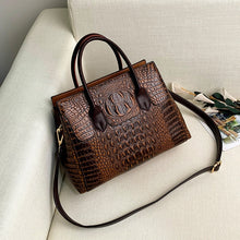 Load image into Gallery viewer, Soft Crocodile Leather Retro Tote Handbags
