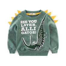 Load image into Gallery viewer, Dinosaur Printed Cartoon Long Sleeved Sweaters For Boys
