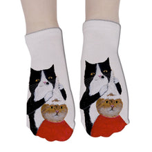 Load image into Gallery viewer, Unisex 3D Cartoon Kitten Image Design Cute Short Ankle Socks freeshipping - Tyche Ace
