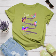 Load image into Gallery viewer, Colourful Butterfly Printed T Shirt freeshipping - Tyche Ace
