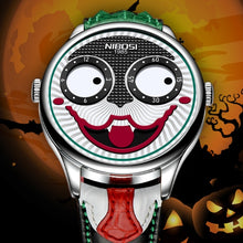 Load image into Gallery viewer, Men Creative Big Dial Joker Design Quartz Leather Wrist Watch
