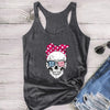 FREE +Shipping  Skull Scarf Sunglasses Print Tank Top freeshipping - Tyche Ace
