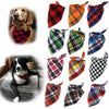 Washable Plaid Cotton Bandanas For Dogs