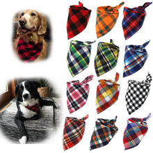 Load image into Gallery viewer, Washable Plaid Cotton Bandanas For Dogs
