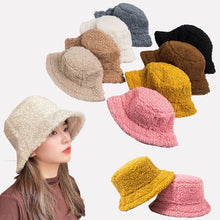 Load image into Gallery viewer, Lamb Wool Faux Fur Warm Winter Borg Winter Bucket Hats For Women - Tyche Ace
