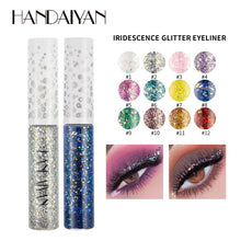 Load image into Gallery viewer, New 12 Colors Diamond Glitter Liquid Eyeliner Durable Waterproof Makeup Shimmer And Shine Eye Pencil Makeup Beauty Tools - Tyche Ace
