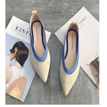 Load image into Gallery viewer, Knitted Fabric Comfortable Flat Pointed Toe Breathable Pumps
