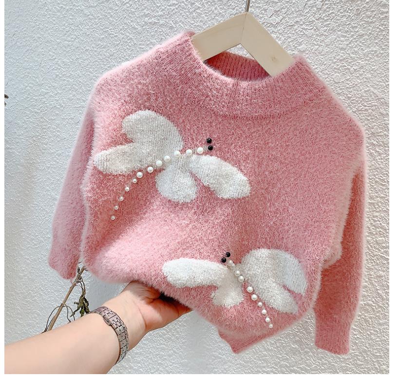 Cartoon Dragonfly Design Cute Sweaters For Kids