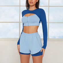 Load image into Gallery viewer, 2Pcs Long Sleeve Push Up  Top &amp; Shorts - Tyche Ace
