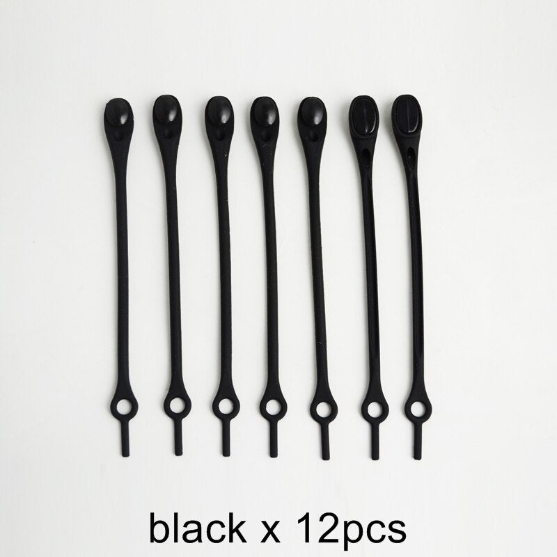 12pcs Silicone Round Elastic Shoe Lace Locks freeshipping - Tyche Ace