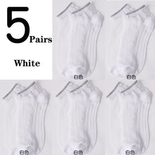 Load image into Gallery viewer, 5 Pairs Ultra Thin Transparent Daisy Flower Design Ankle Socks freeshipping - Tyche Ace
