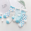 5 Pairs Thin Mesh Cute Socks For Babies