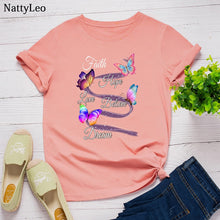 Load image into Gallery viewer, Colourful Butterfly Printed T Shirt freeshipping - Tyche Ace
