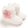 Winter Flower Design Cute Boots For Kids