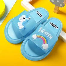 Load image into Gallery viewer, Children Unisex Unicorn Luminous Soft Heel Non-Slip  Flip Flops freeshipping - Tyche Ace
