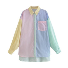 Load image into Gallery viewer, Loose Vintage Colourful Button Boyfriend Shirt
