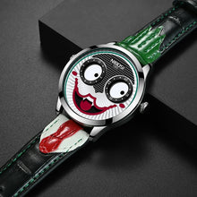 Load image into Gallery viewer, Men Creative Big Dial Joker Design Quartz Leather Wrist Watch
