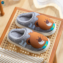 Load image into Gallery viewer, Unisex Cartoon Design Warm Indoor Kids Slippers
