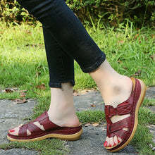 Load image into Gallery viewer, Women Vintage Orthopaedic Open Toe Wedge Sandals
