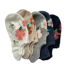 Load image into Gallery viewer, 5 Pairs Women Floral Cotton Ankle Invisible Socks freeshipping - Tyche Ace
