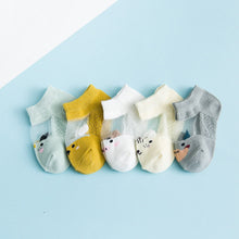 Load image into Gallery viewer, 5 Pairs Thin Mesh Cute Socks For Babies
