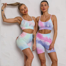 Load image into Gallery viewer, Women Tie And Dye Bra High Waist Leggings Sportswear Set - Tyche Ace
