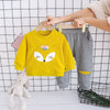 Plaid Letter Print Letter Print Design Baby Girl Sweater Two Piece Suit