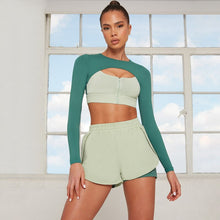 Load image into Gallery viewer, 2Pcs Long Sleeve Push Up  Top &amp; Shorts - Tyche Ace
