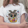 Cartoon Owl Graphic Printed Casual T Shirt freeshipping - Tyche Ace