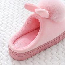 Load image into Gallery viewer, Unisex Cute Bunny Cartoon Cotton Warm Faux Fur Slippers For Kids
