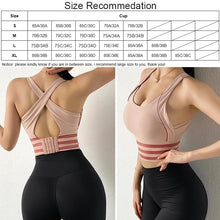 Load image into Gallery viewer, Women Shockproof Push Up Fitness Crop Sports Bra
