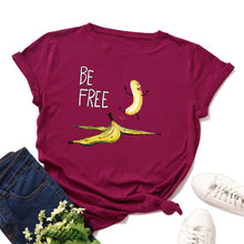 Load image into Gallery viewer, Be Free Banana Cartoon Image T Shirt freeshipping - Tyche Ace
