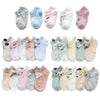 5 Pairs Thin Mesh Cute Socks For Babies